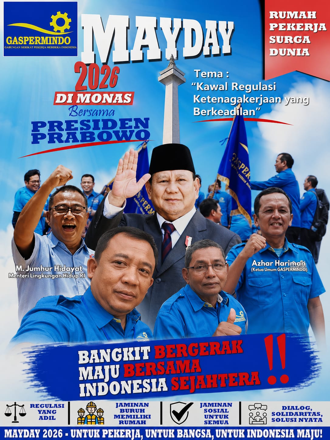 Gaspermindo Ajak Buruh Tetap Kondusif saat Aksi May Day di Monas