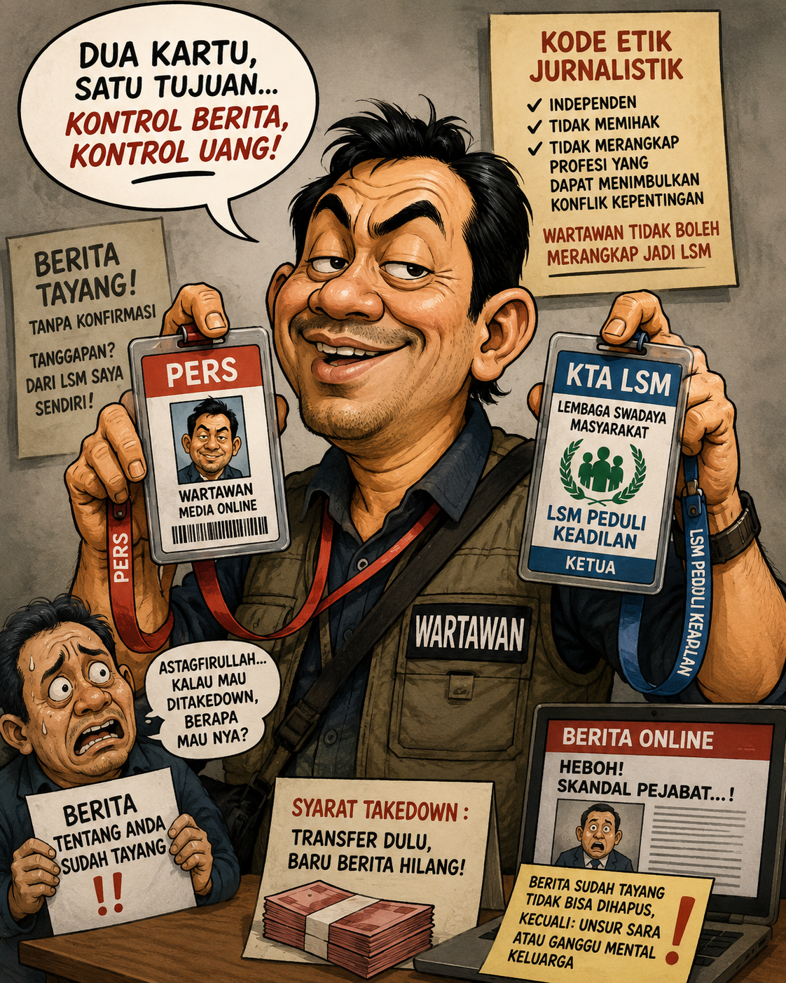 Dua Kartu Satu Tujuan, Dewan Pers : Wartawan Tidak Boleh Merangkap LSM